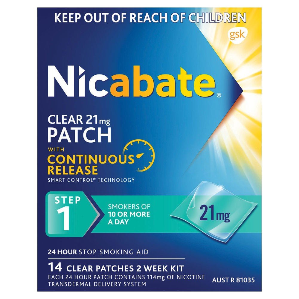 Nicabate CQ Clear Patch 21 mg 14 Pack - Nicabate - 1 - Health - ThePharmacy