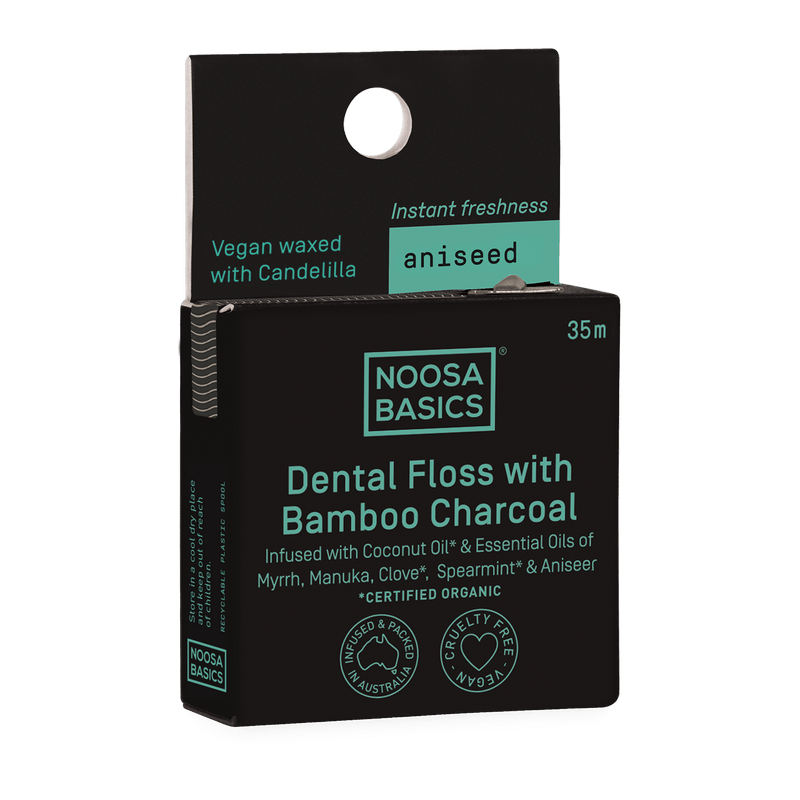 Noosa Basics Dental Floss with Bamboo Charcoal 35m - Noosa Basics - 1 - Health - ThePharmacy