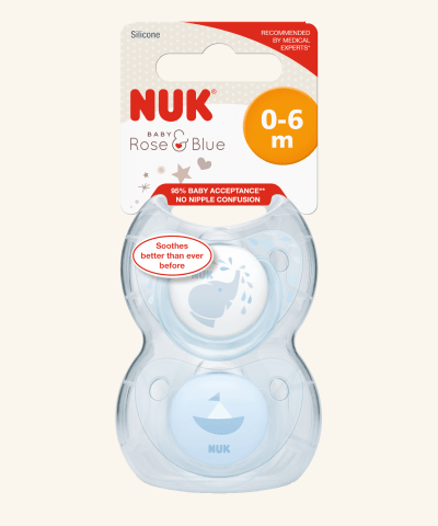 NUK Baby Blue Silicone Soother Age Group 1 (TWIN Pack) - ThePharmacy