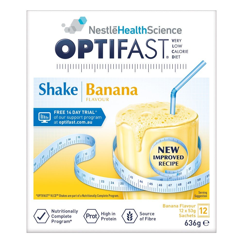 Optifast VLCD Banana 53g 12 Sachets - Optifast - 1 - Diet & Fitness - ThePharmacy