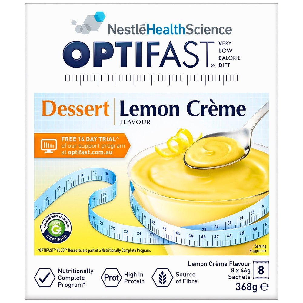 Optifast VLCD Dessert Lemon Creme 53g 8 Pack - Optifast - 1 - Diet & Fitness - ThePharmacy