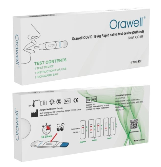 Orawell COVID - 19 Rapid Antigen Saliva Test Device - 1 Test - Orawell - 1 - Health - ThePharmacy