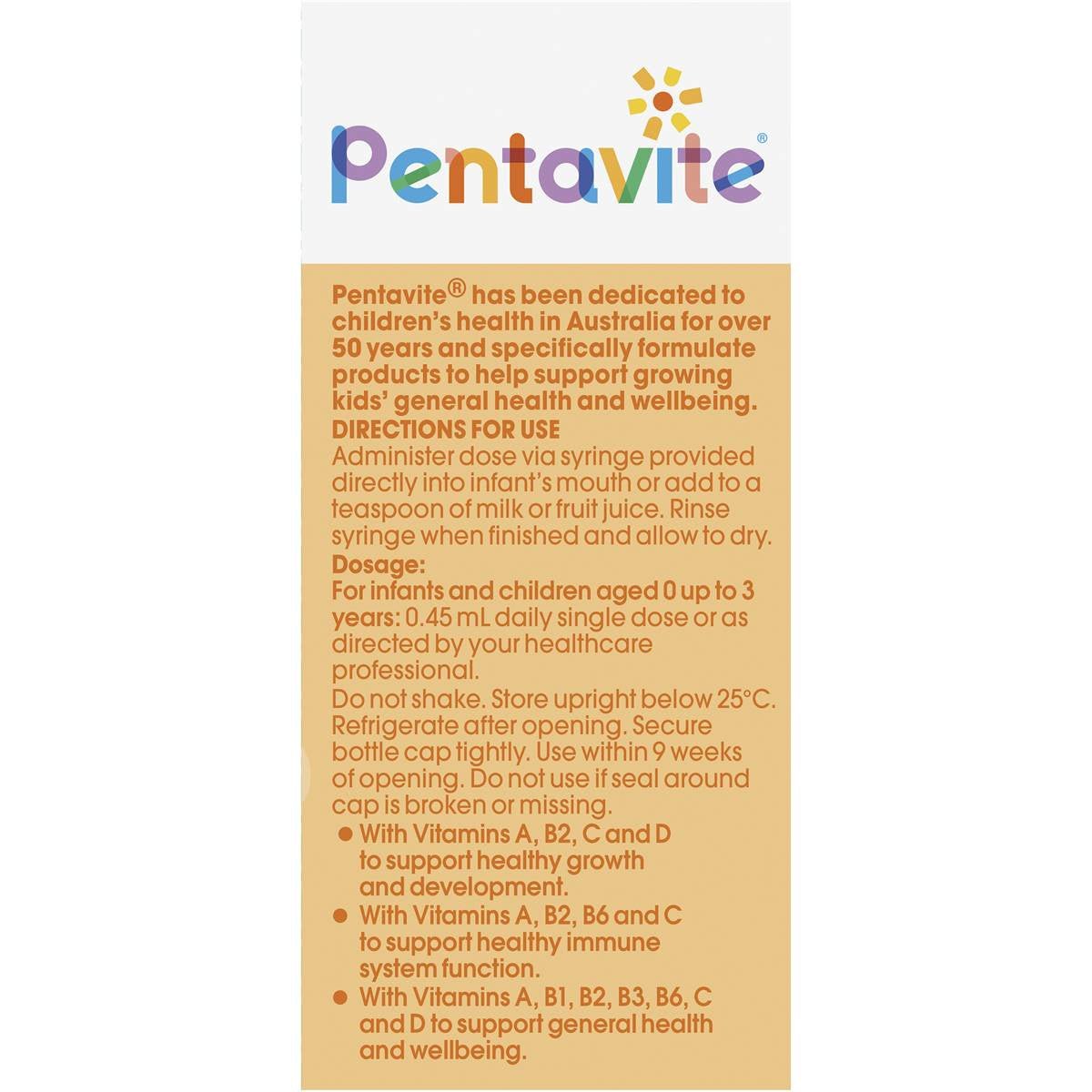 Pentavite Multivitamin Infant Liquid 30mL - Penta - Vite - 3 - Vitamins - ThePharmacy