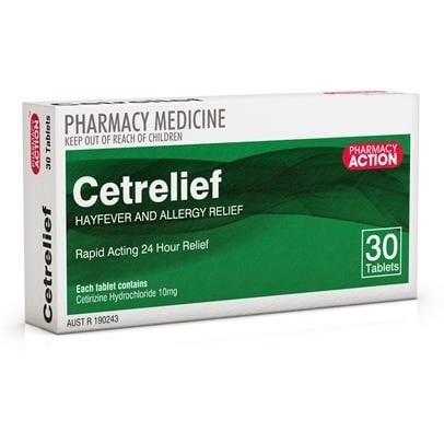 Pharmacy Action Cetrelief 10mg Tablets (30 Tabs) - Bellwether - 1 - Health - ThePharmacy