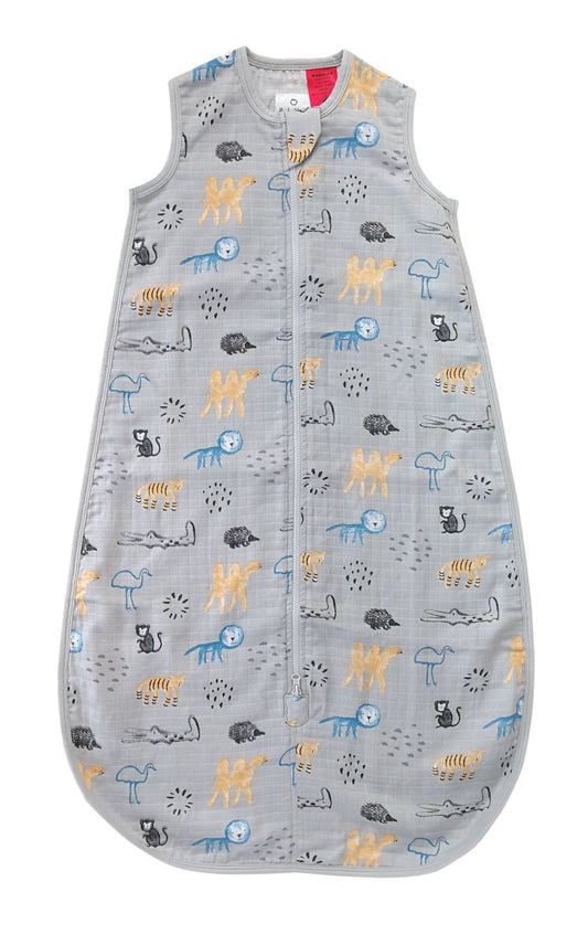 Plum Bamboo Muslin Sleep bag - 0.5 TOG - Watercolour Jungle - 12 - 24M - Plum - 1 - Baby & Kids - ThePharmacy