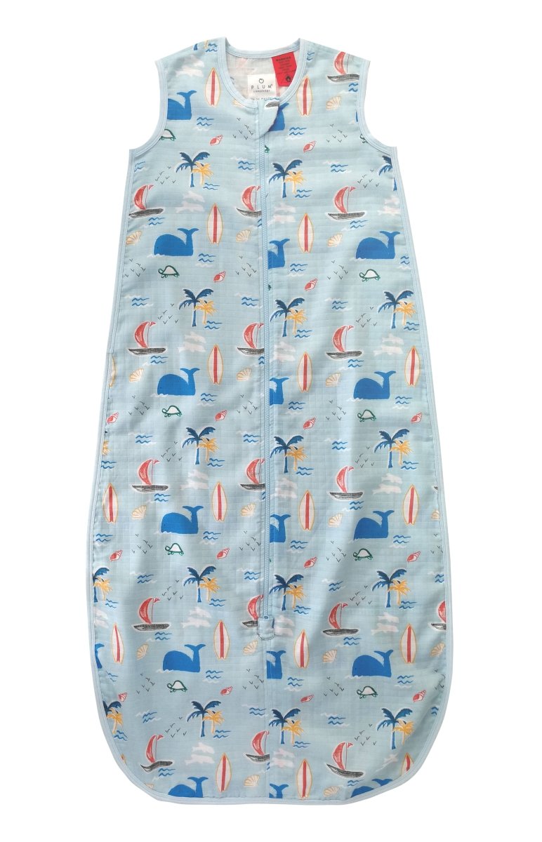 Plum Bamboo Muslin Sleep bag - 0.5 TOG - Watercolour Tropical - 12 - 24M - Plum - 1 - Baby & Kids - ThePharmacy