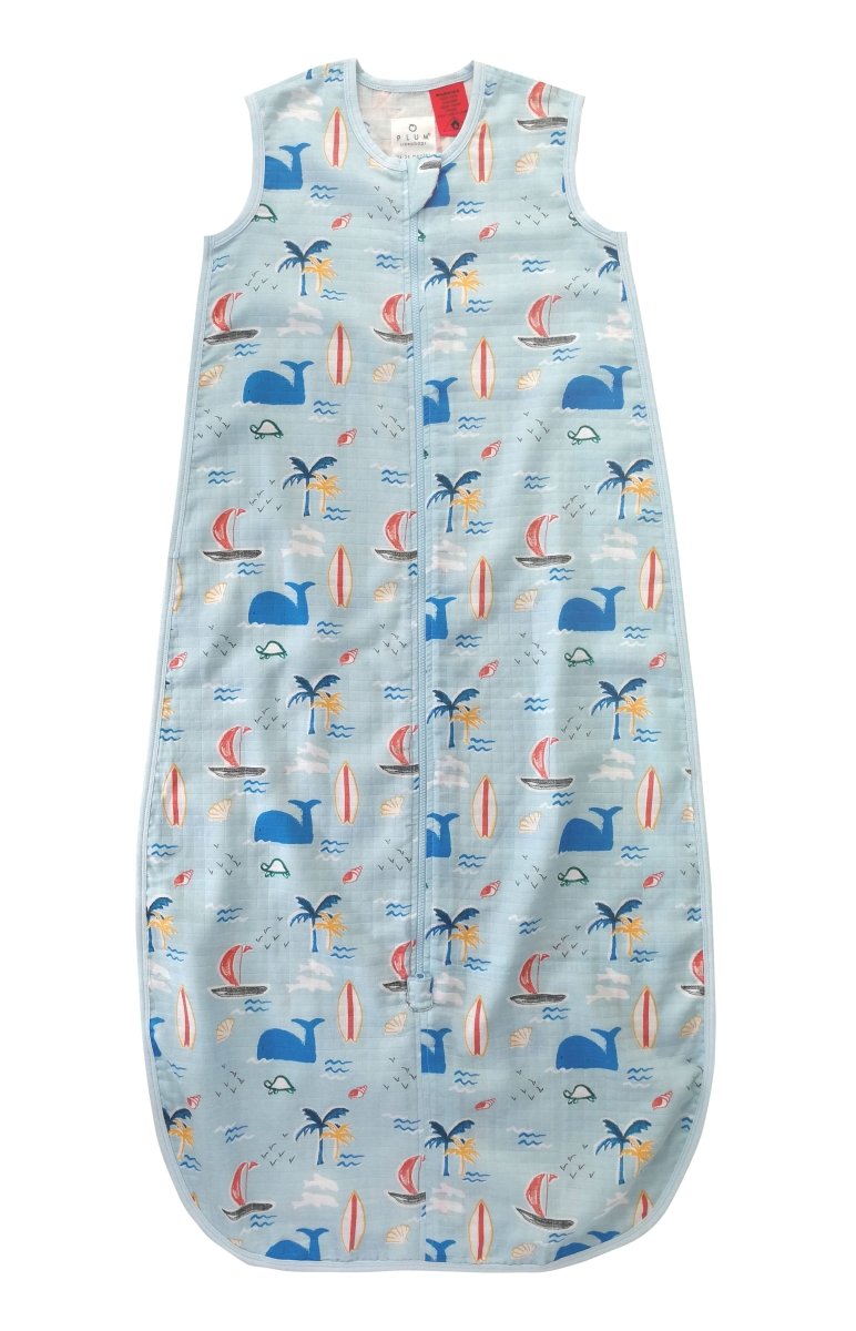 Plum Bamboo Muslin Sleep bag - 0.5 TOG - Watercolour Tropical - 24 - 36M - Plum - 1 - Baby & Kids - ThePharmacy