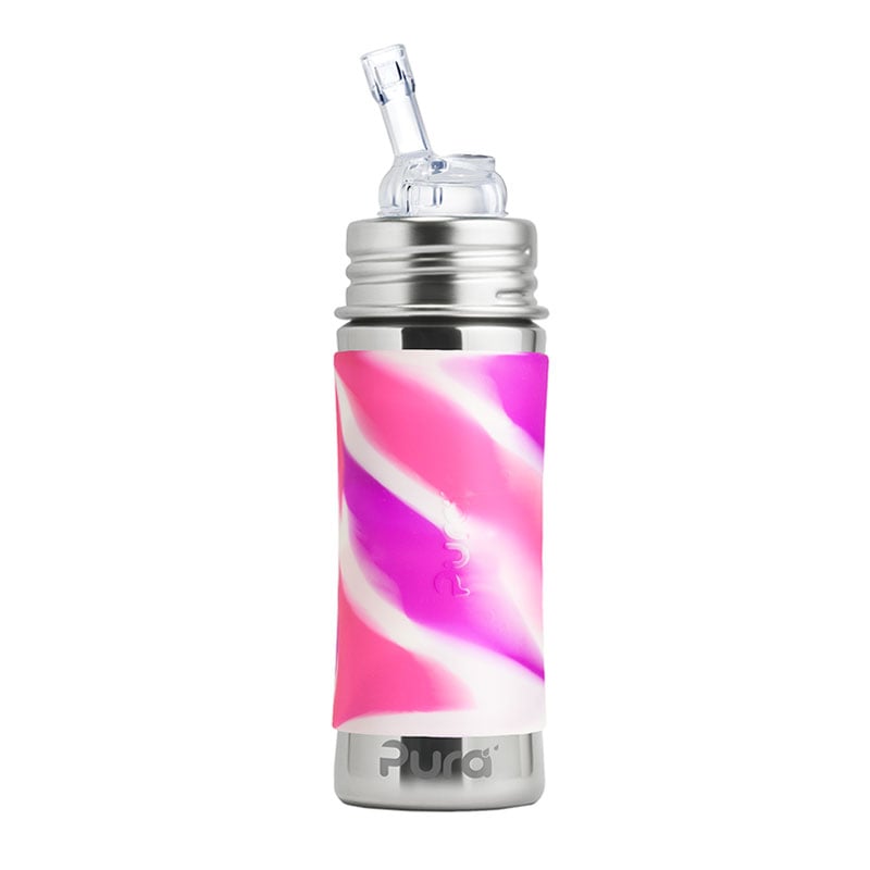 PURA KIKI - 325mL Straw Bottle - Stainless Steel with Sleeve - 7 COLOURS - Pura - 2 - Baby & Kids - ThePharmacy