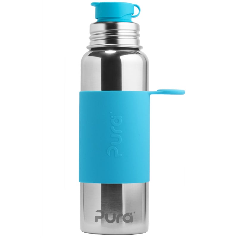 PURA KIKI - 850mL Big Mouth Sport Bottle - Stainless Steel with Sleeve - 3 COLOURS - Pura - 1 - Baby & Kids - ThePharmacy