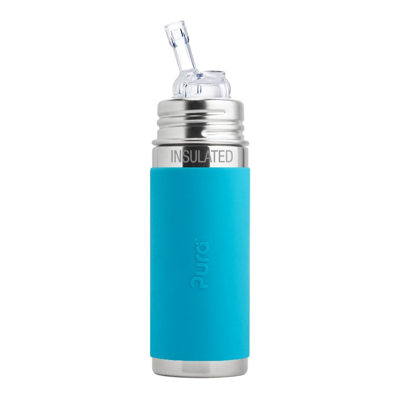 PURA KIKI - Insulated 260mL Straw Bottle - Stainless Steel with Sleeve - 3 COLOURS - Pura - 1 - Baby & Kids - ThePharmacy