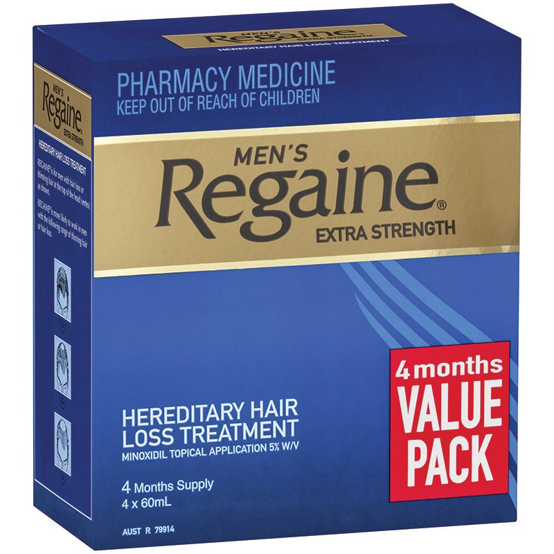 Regaine Extra Strength Topical Solution for Men 5% (60mL x 4 Pack) - Regaine - 1 - Beauty & Essentials - ThePharmacy
