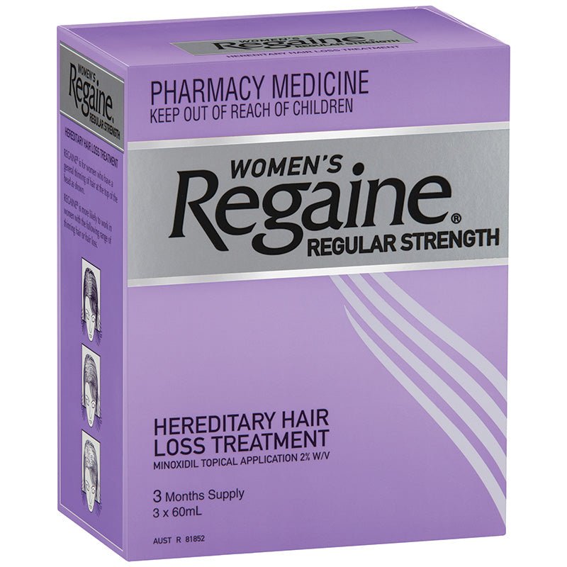 Regaine Regular Strength for Women 2% Topical Solution (60ml x 3 Pack) - Regaine - 1 - Beauty & Essentials - ThePharmacy