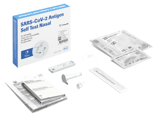Roche SARS - CoV - 2 COVID - 19 Nasal Rapid Antigen Home Test Kit - 5 Kit - Roche - 1 - Health - ThePharmacy
