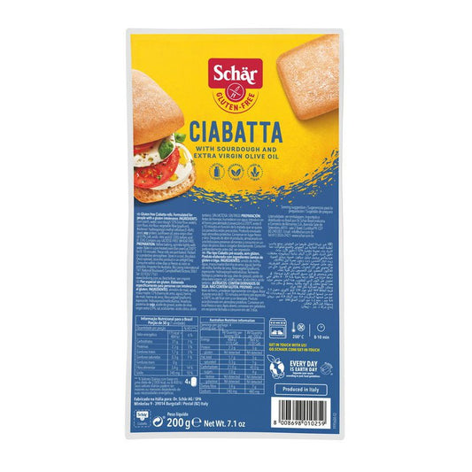 Schar Ciabatta Rolls 200g (4x50g) x 6 (Gluten Free) - Dr Schar - 1 - More - ThePharmacy