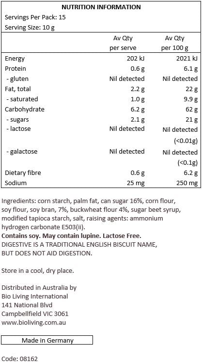 Schar Digestive Biscuits 150g x 6 (Gluten Free) - Dr Schar - 2 - Brands - ThePharmacy