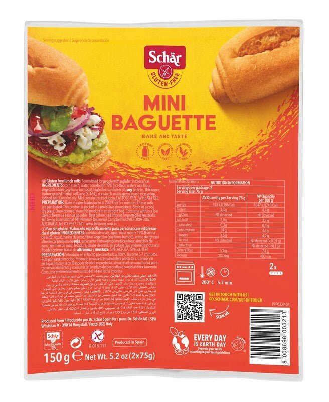 Schar Mini Baguettes 150g x 7 - Dr Schar - 1 - More - ThePharmacy