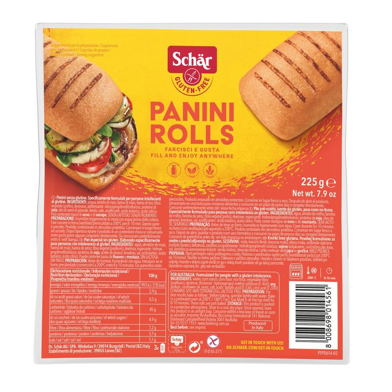 Schar Panini Rolls 225g (3x75g) x 6 (Gluten Free) - Dr Schar - 1 - More - ThePharmacy