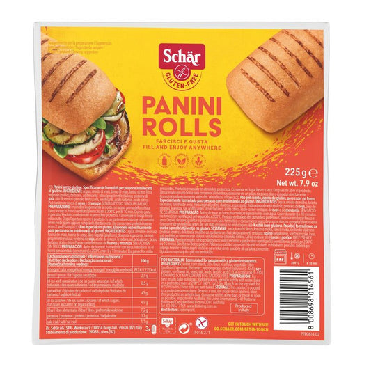 Schar Panini Rolls 225g (3x75g) x 6 (Gluten Free) - Dr Schar - 1 - More - ThePharmacy