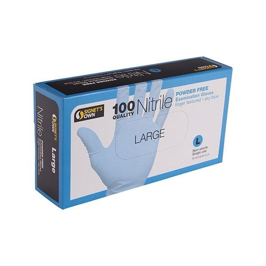Signet's Own Nitrile Powder Free Exam Gloves - Large (100 gloves per box) - Signet - 1 - Health - ThePharmacy