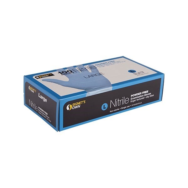 Signet's Own Nitrile Powder Free Exam Gloves - Large (100 gloves per box) - Signet - 2 - Health - ThePharmacy