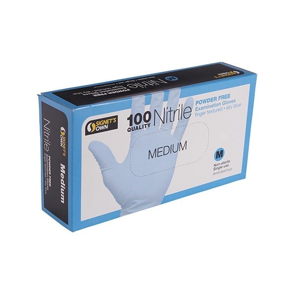 Signet's Own Nitrile Powder Free Exam Gloves - Medium (100 gloves per box) - Signet - 1 - Health - ThePharmacy