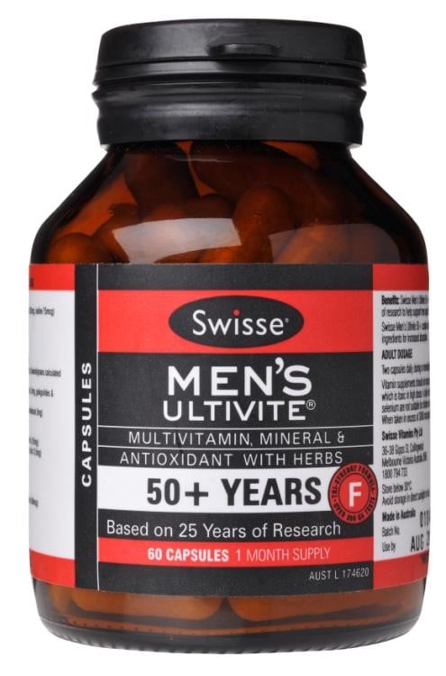 Swisse Mens Ultivite 50+ 60 Capsules - Swisse - 1 - Vitamins - ThePharmacy