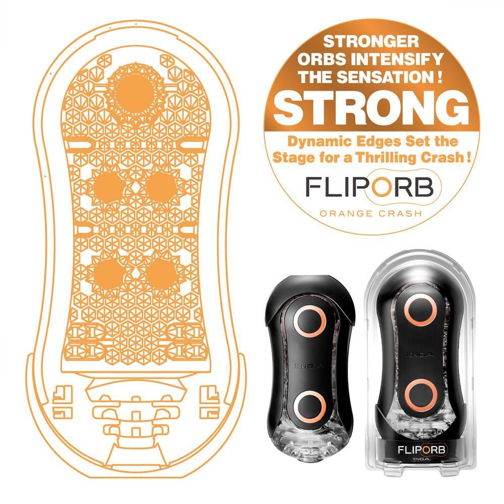 Tenga Flip Orb - Strong Orange Crash - Tenga - 3 - Sexual Health - ThePharmacy