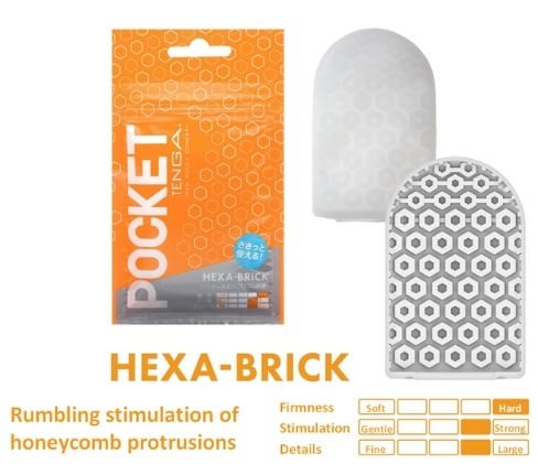 Tenga Pocket - Hexa - Brick - Tenga - 2 - Sexual Health - ThePharmacy