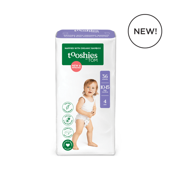 Tooshies by TOM Bamboo Nappies 10 - 15kg - Toddler Size 4 (36pk) - Tooshies by TOM - 4 - Baby & Kids - ThePharmacy