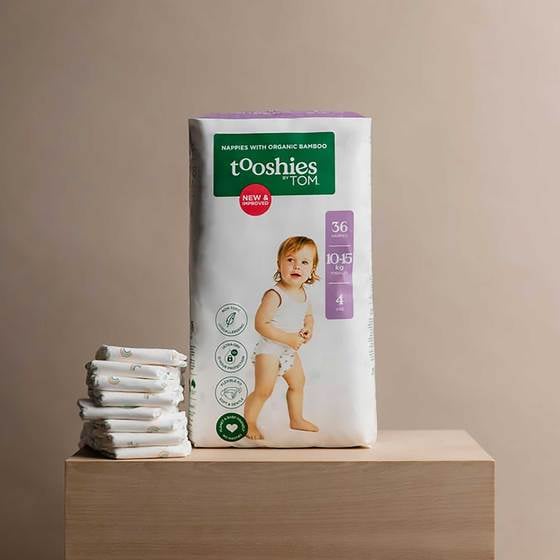 Tooshies by TOM Bamboo Nappies 10 - 15kg - Toddler Size 4 BULK (36pk x 2) - Tooshies by TOM - 3 - Baby & Kids - ThePharmacy