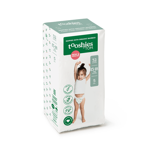 Tooshies by TOM Bamboo Nappies 13 - 18kg - Walker Size 5 (32pk) - Tooshies by TOM - 1 - Baby & Kids - ThePharmacy