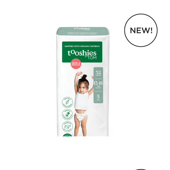 Tooshies by TOM Bamboo Nappies 13 - 18kg - Walker Size 5 (32pk) - Tooshies by TOM - 4 - Baby & Kids - ThePharmacy