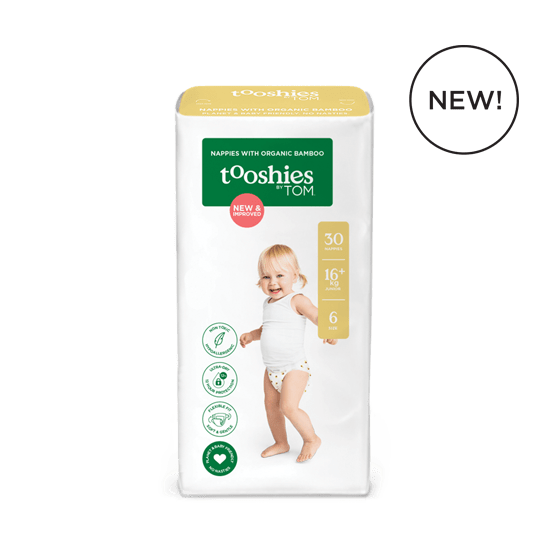 Tooshies by TOM Bamboo Nappies 16kg+ - Junior Size 6 BULK (30pk x 2) - Tooshies by TOM - 4 - Baby & Kids - ThePharmacy