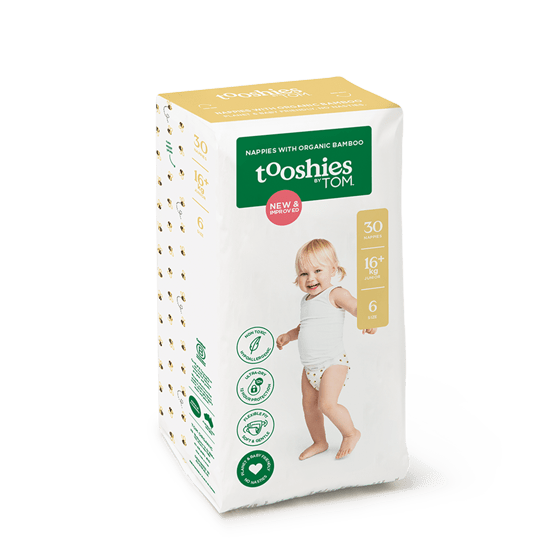 Tooshies by TOM Bamboo Nappies 16kg+ - Junior Size 6 BULK (30pk x 2) - Tooshies by TOM - 1 - Baby & Kids - ThePharmacy
