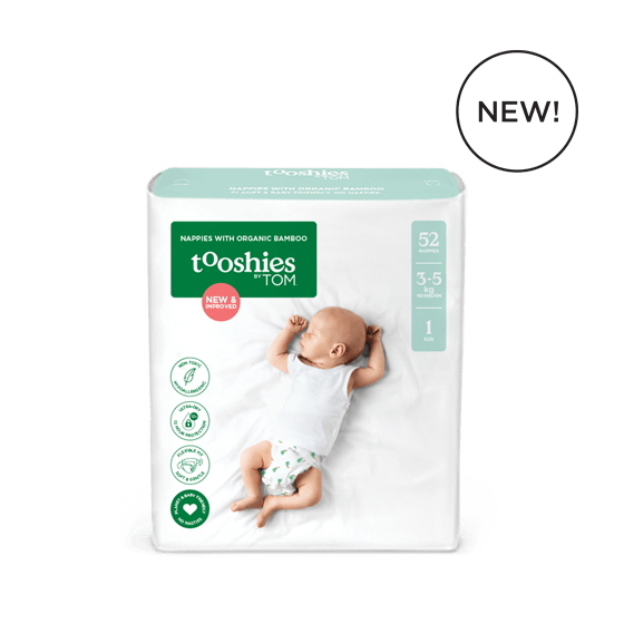 Tooshies by TOM Bamboo Nappies 3 - 5kg - Newborn Size 1 (52pk) - Tooshies by TOM - 4 - Baby & Kids - ThePharmacy