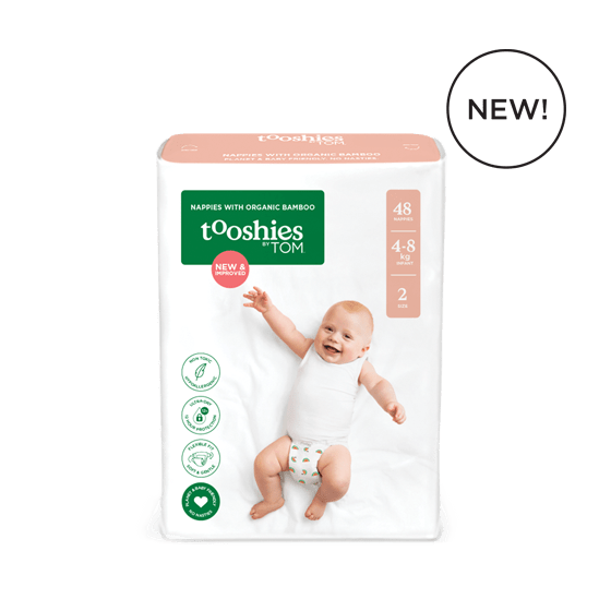 Tooshies by TOM Bamboo Nappies 4 - 8kg - Infant Size 2 BULK (48pk x 2) - Tooshies by TOM - 4 - Baby & Kids - ThePharmacy