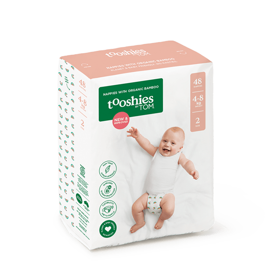 Tooshies by TOM Bamboo Nappies 4 - 8kg - Infant Size 2 BULK (48pk x 2) - Tooshies by TOM - 1 - Baby & Kids - ThePharmacy