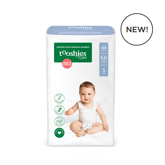 Tooshies by TOM Bamboo Nappies 6 - 11kg - Crawler Size 3 BULK (44pk x 2) - Tooshies by TOM - 4 - Baby & Kids - ThePharmacy