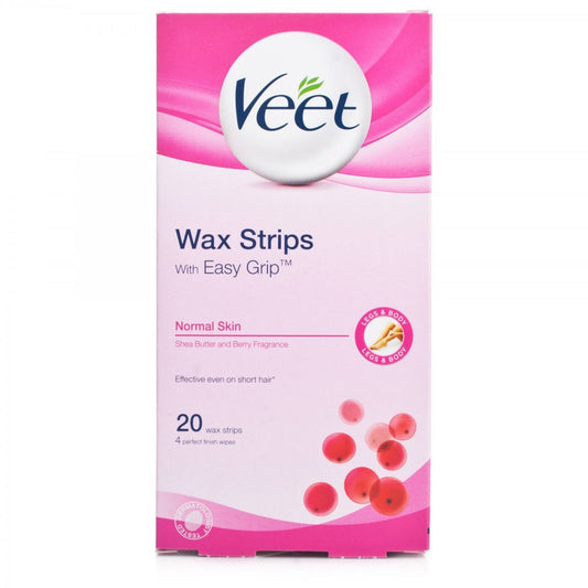 Veet EasyGrip Ready - to - Use Wax Strips Normal Skin 20 pack - ThePharmacy