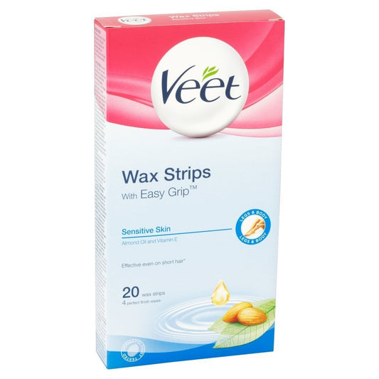 Veet EasyGrip Ready to Use Wax Strips Sensitive Skin 20 pack - ThePharmacy