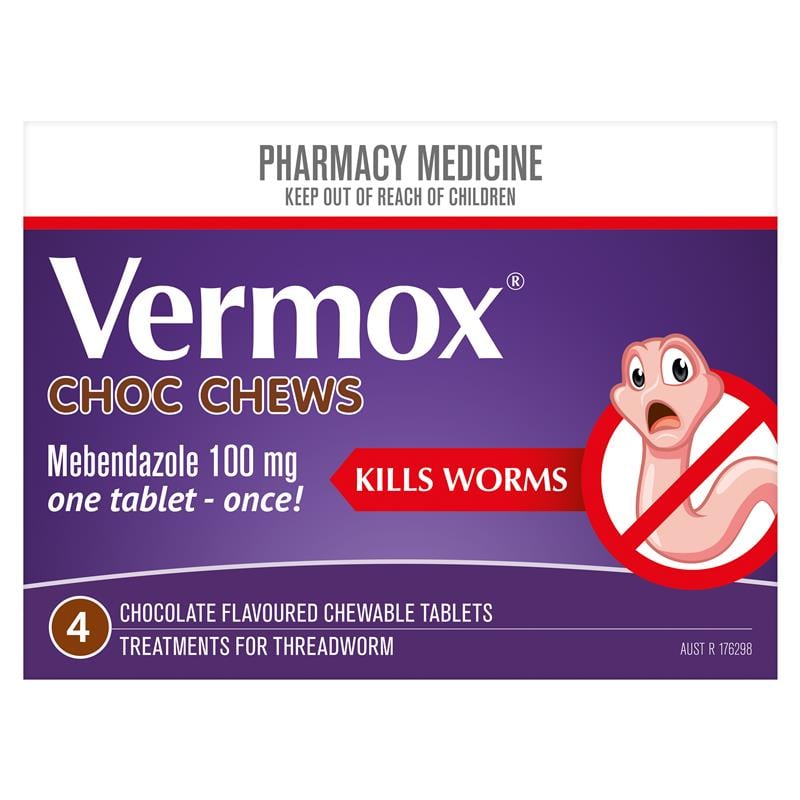 Vermox Choc Chews 4's - Vermox - 1 - Health - ThePharmacy