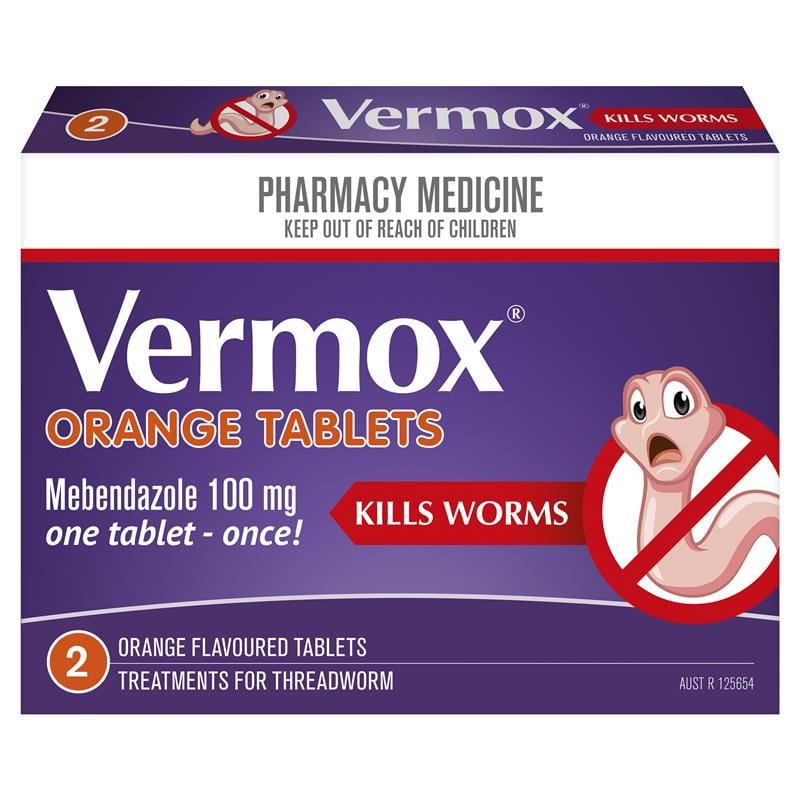 Vermox Worm Treatment 100 mg 2 Tablets - Vermox - 4 - Health - ThePharmacy