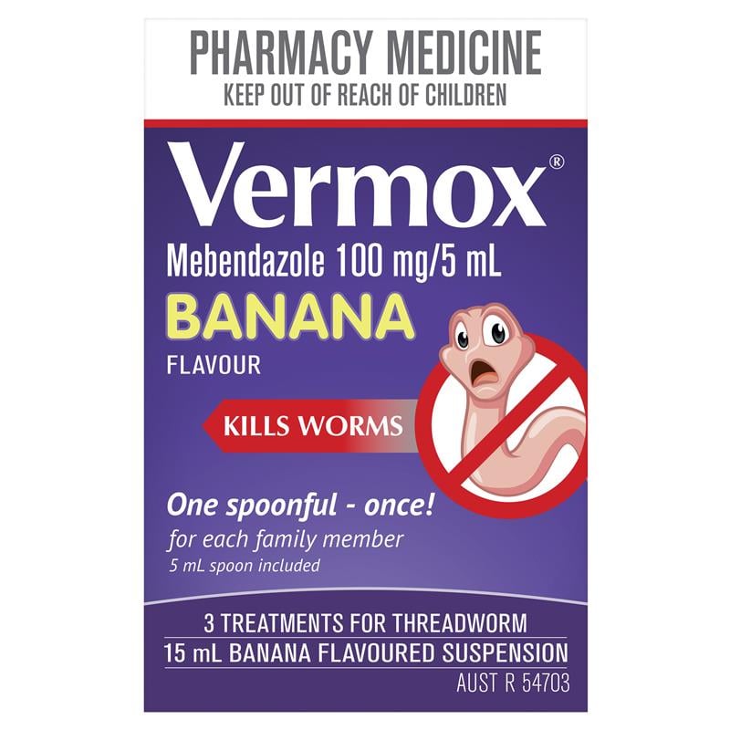 Vermox Worm Treatment Suspension 2% 15 ml Bottle - Vermox - 3 - Health - ThePharmacy