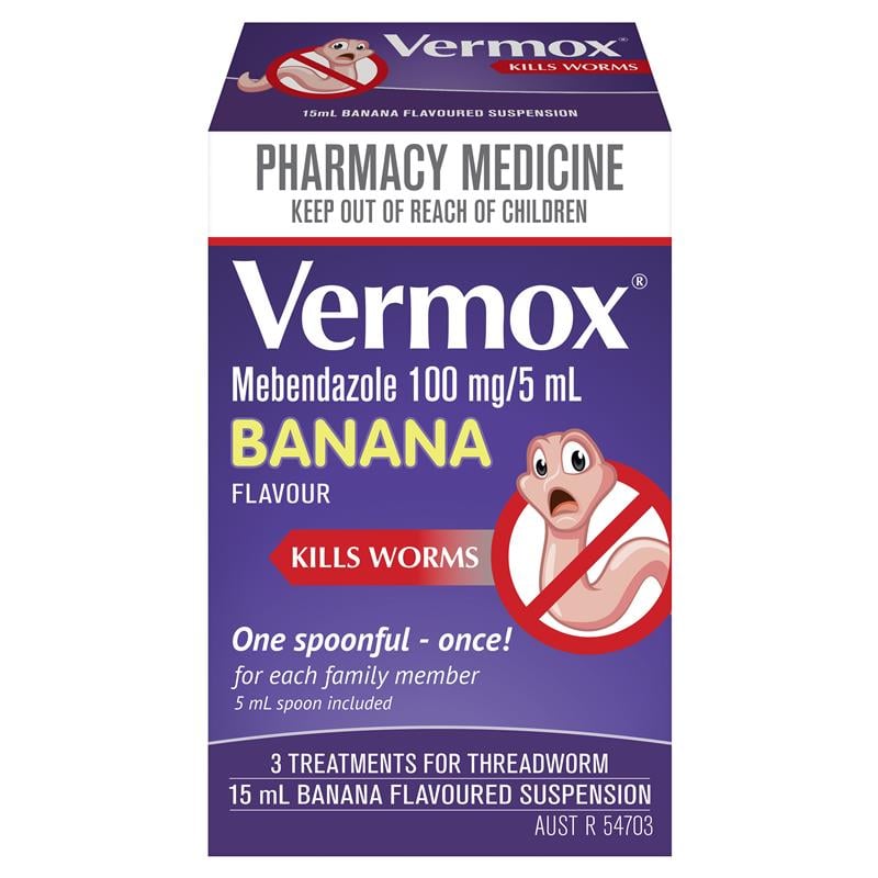 Vermox Worm Treatment Suspension 2% 15 ml Bottle - Vermox - 4 - Health - ThePharmacy